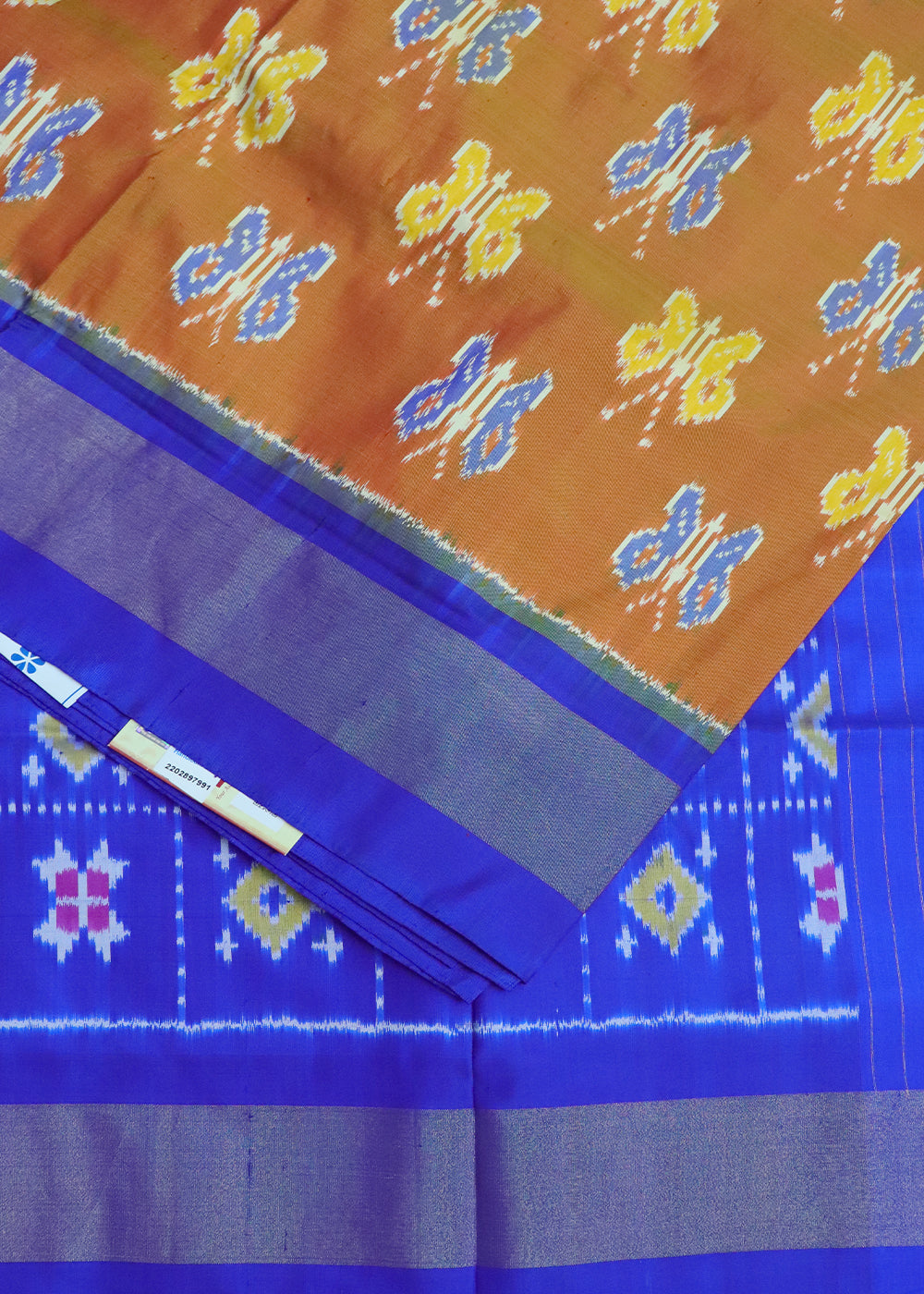 Multi-shade color handloom rajkot silk saree