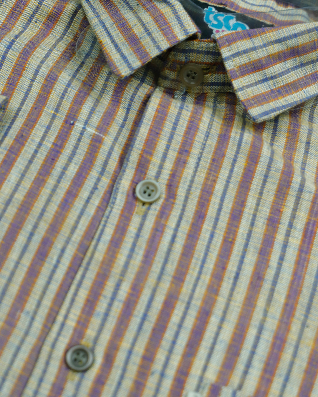 Multi color handwoven khadi shirt