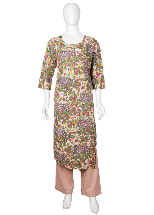 Handloom kalamkari long top