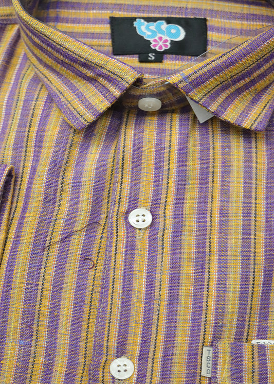 Multi-color handwoven khadi shirt