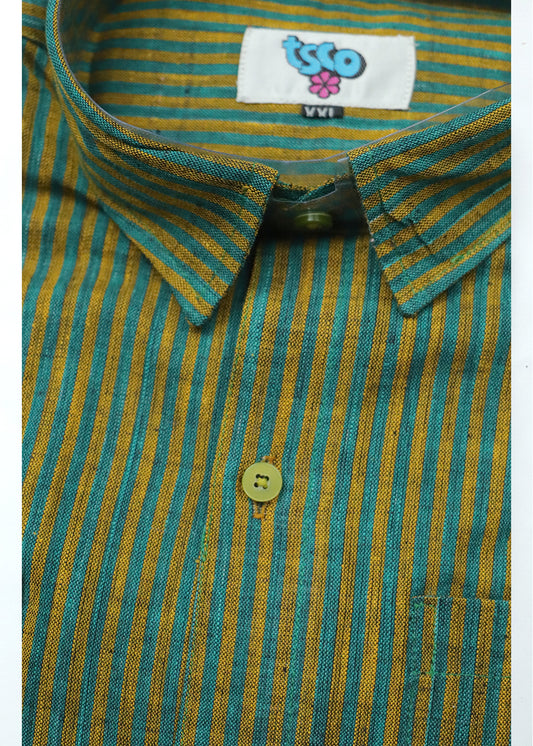 Multi-color handwoven khadi shirt