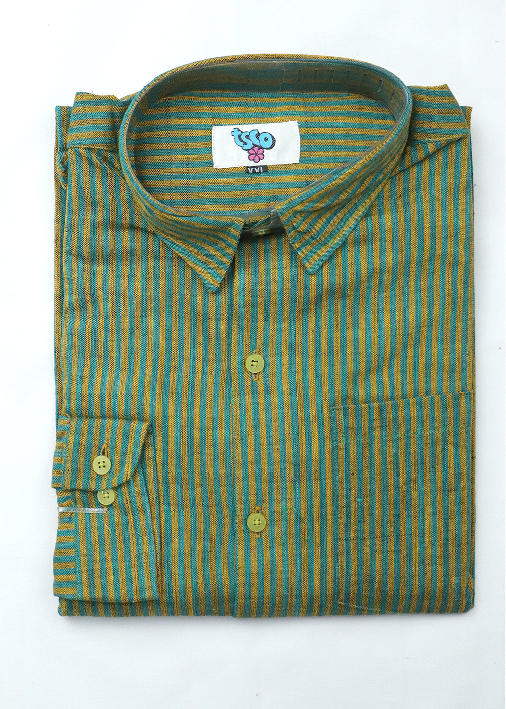 Multi-color handwoven khadi shirt