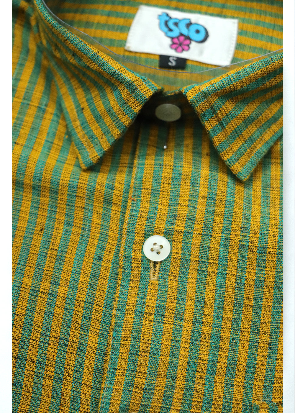 Tuscany yellow color handwoven khadi shirt