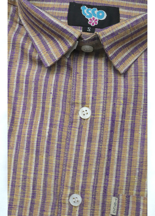 Multi color handwoven khadi shirt