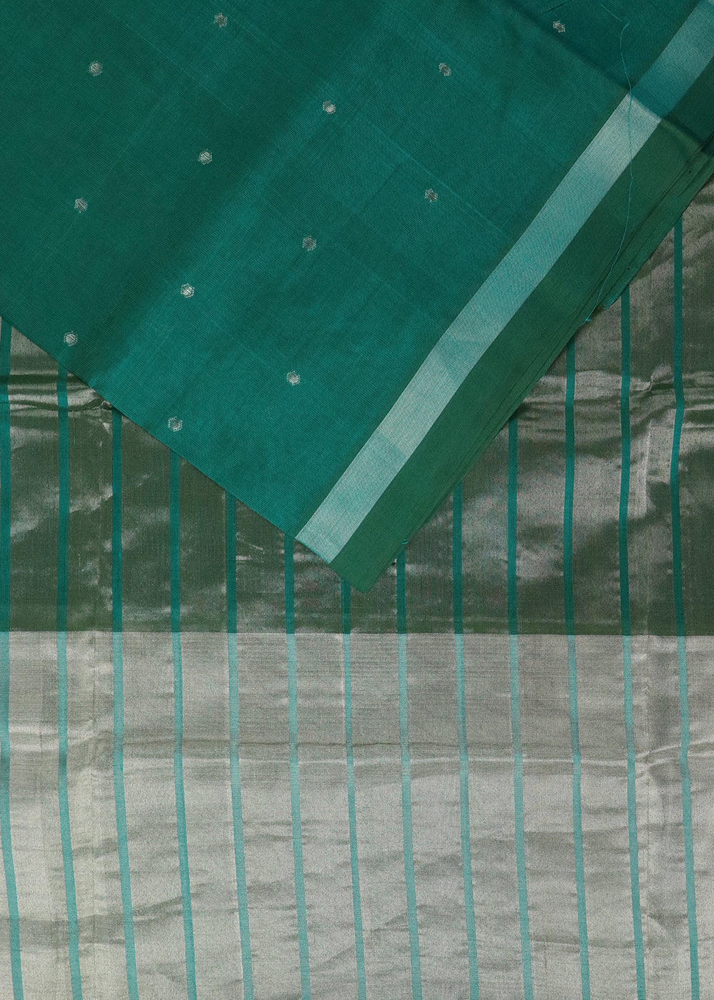 Sacramento green color handloom venkatagiri sico saree