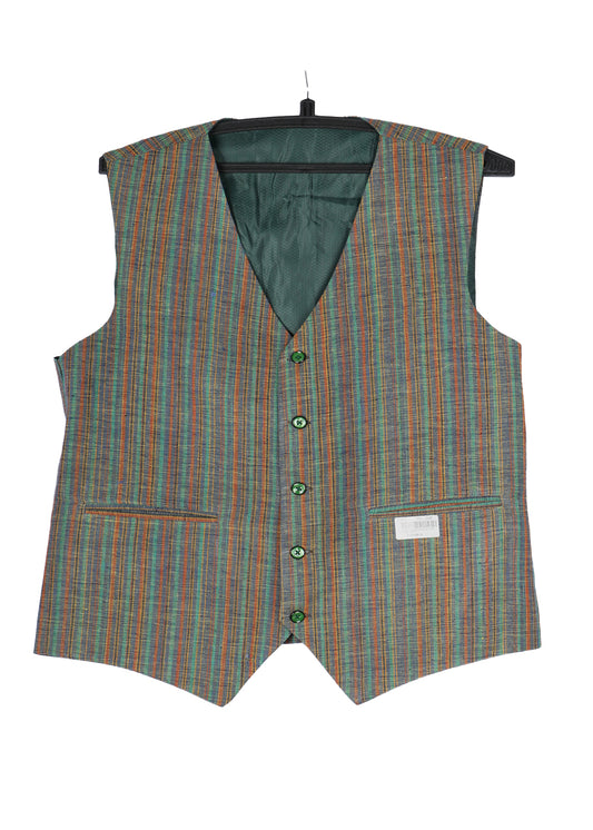 Handwoven khadi waist coat