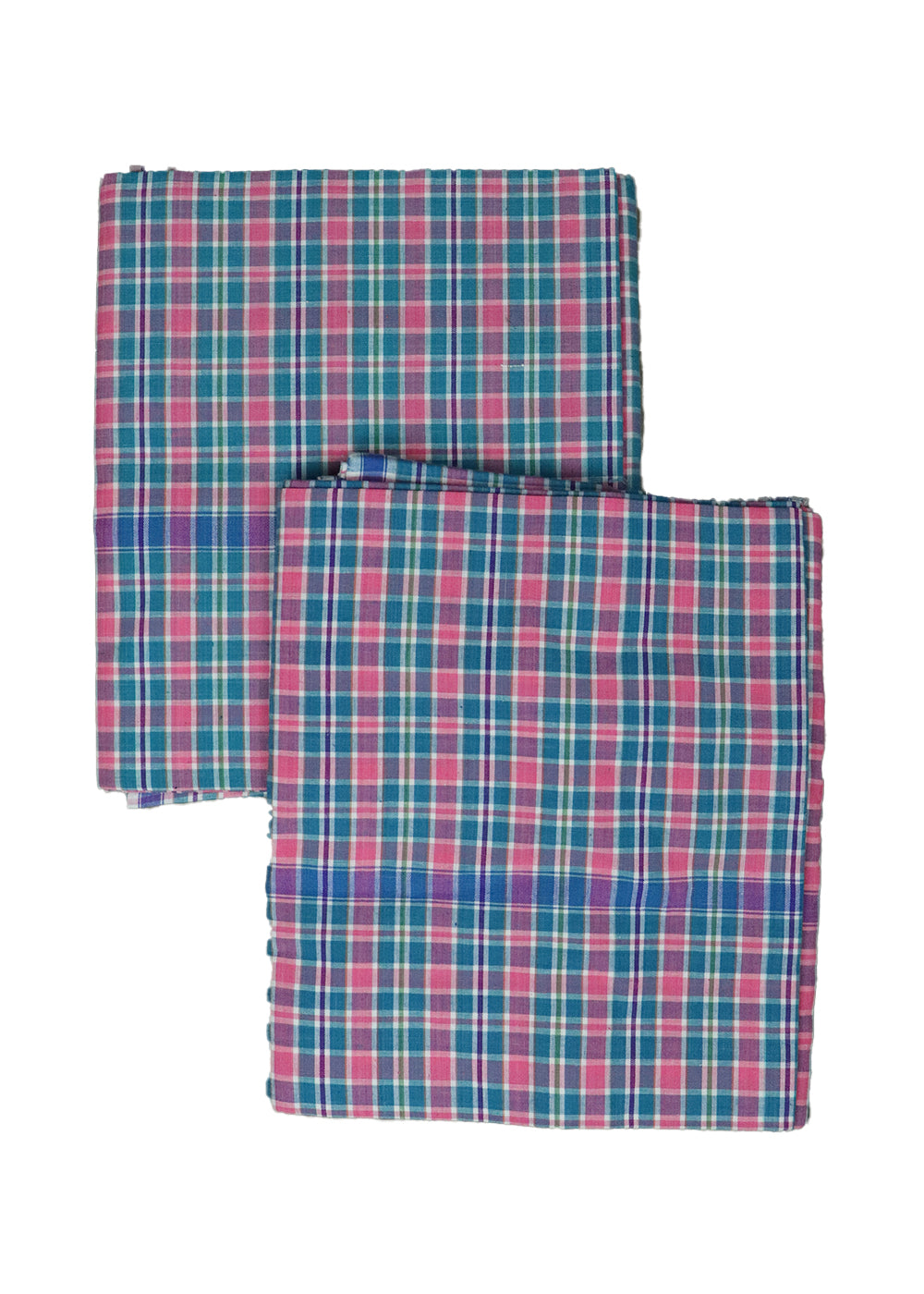 Handwoven colour check lungies (Pack of 2)