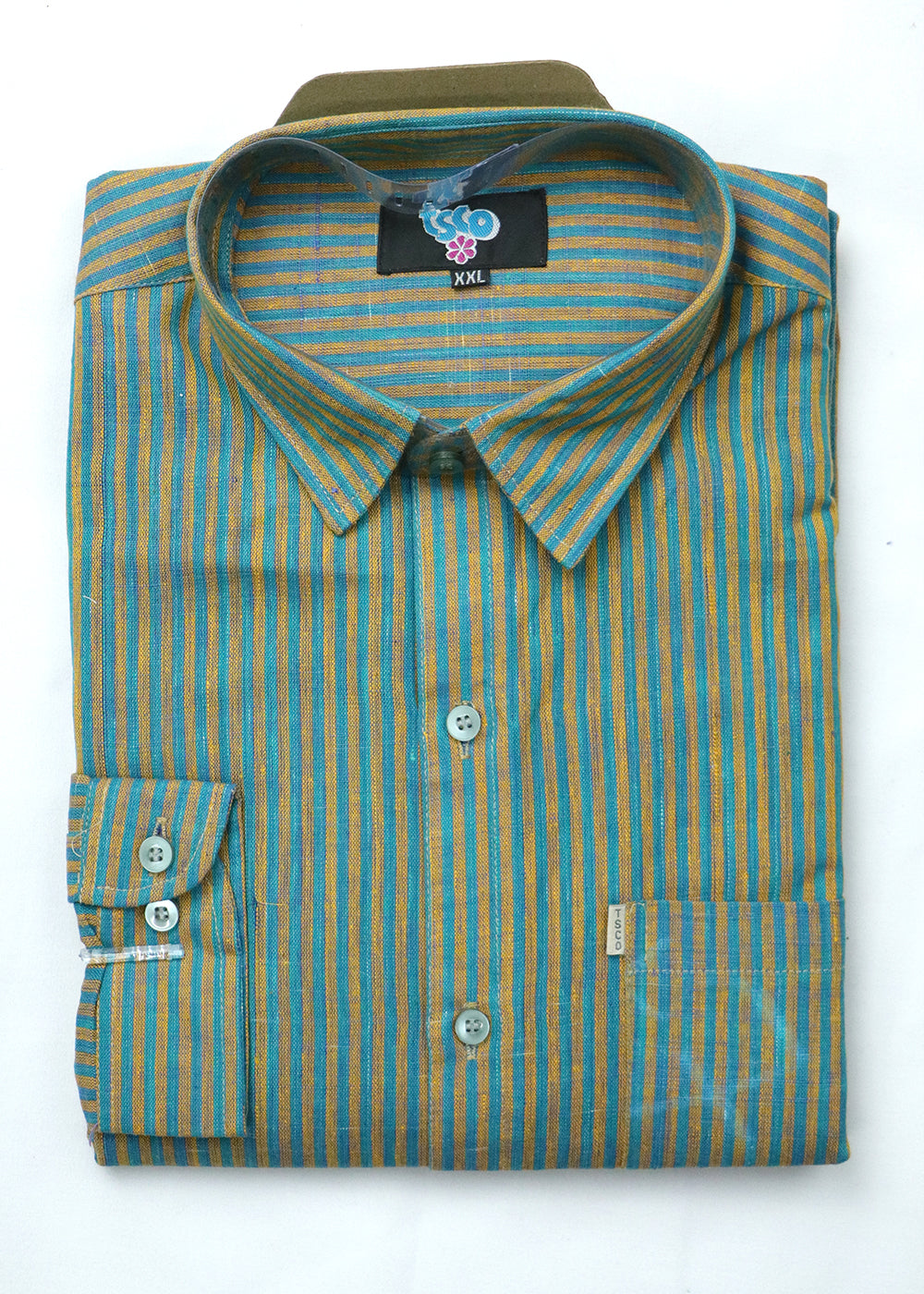 Multi color handwoven khadi shirt