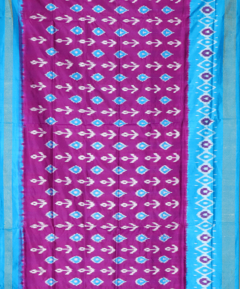 Purple color Pochampally Silk Sarees