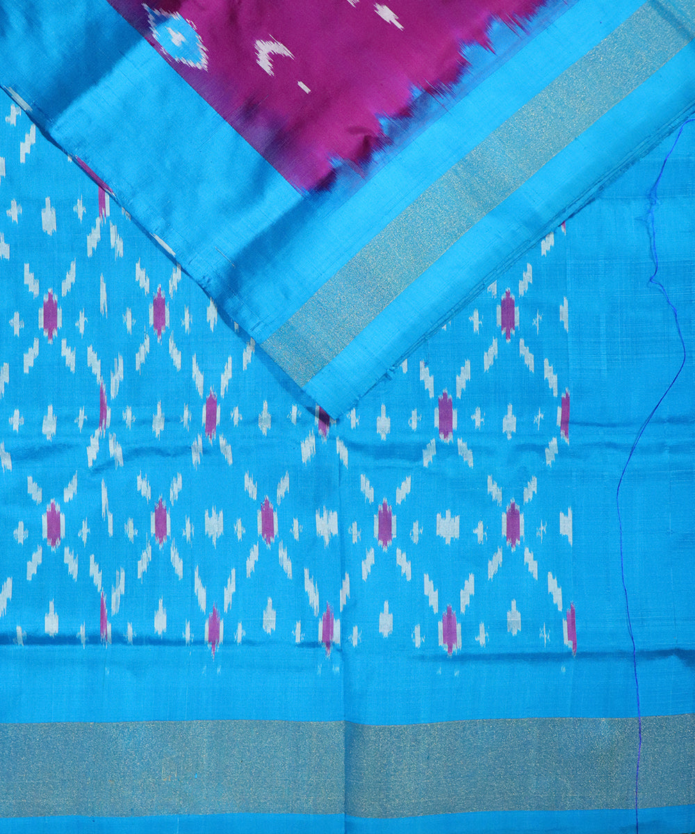 Purple color Pochampally Silk Sarees