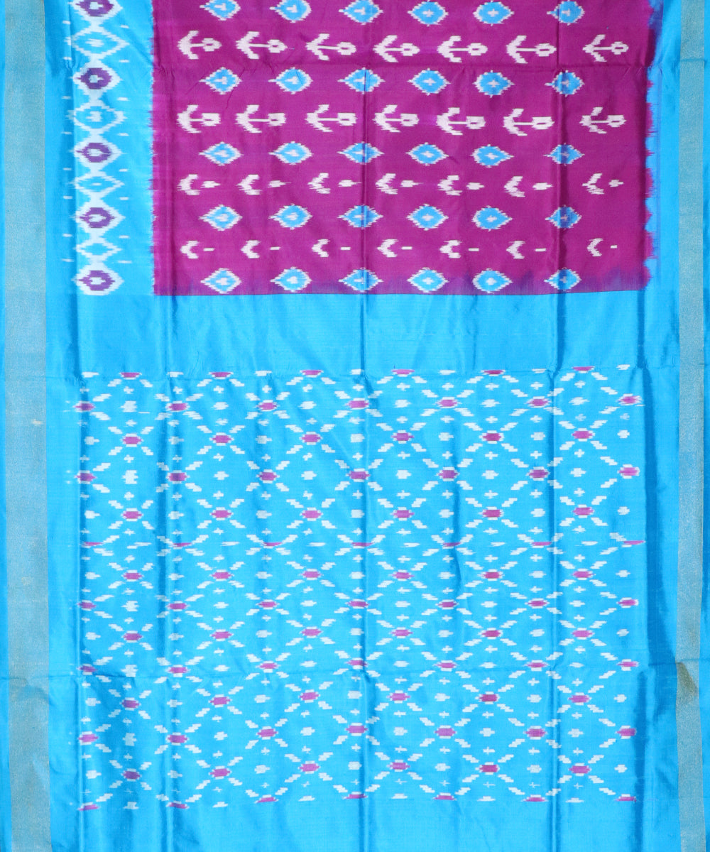 Purple color Pochampally Silk Sarees