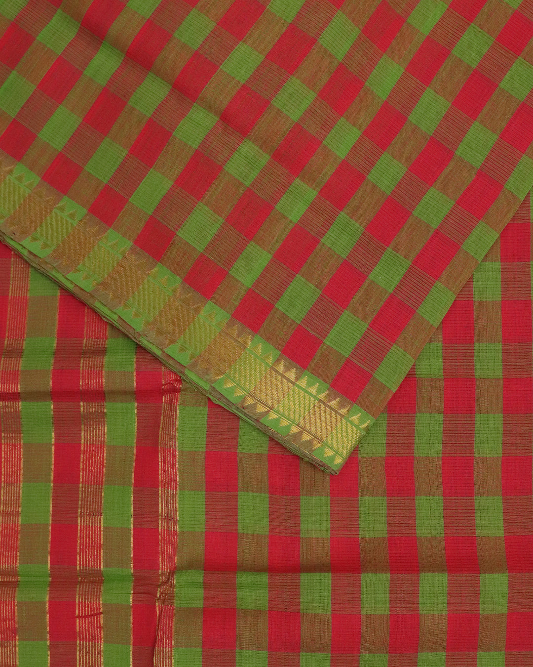 Sea green color mangalagiri cotton saree