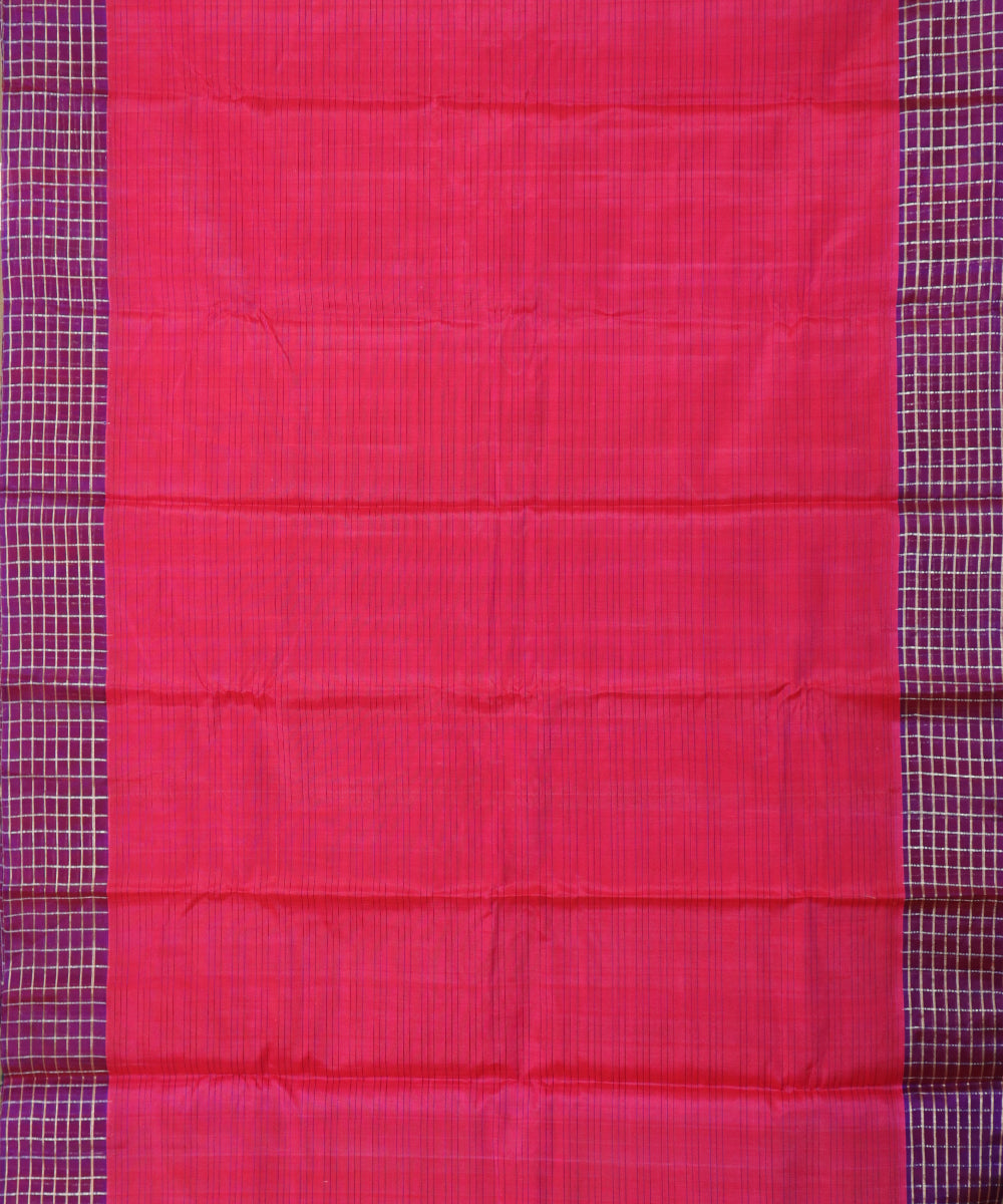 Imperial red color Handloom Gadwal SICO saree