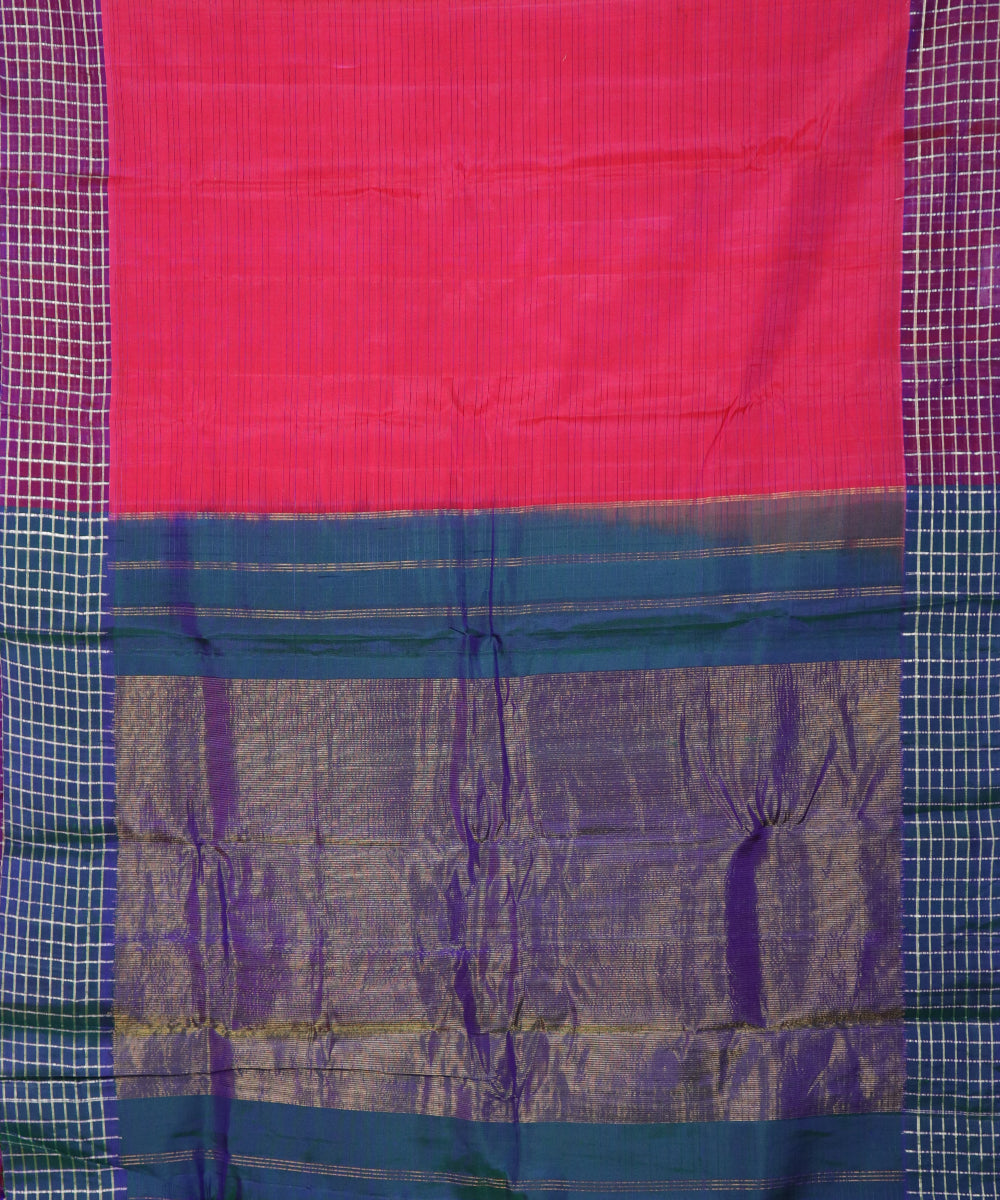 Imperial red color Handloom Gadwal SICO saree