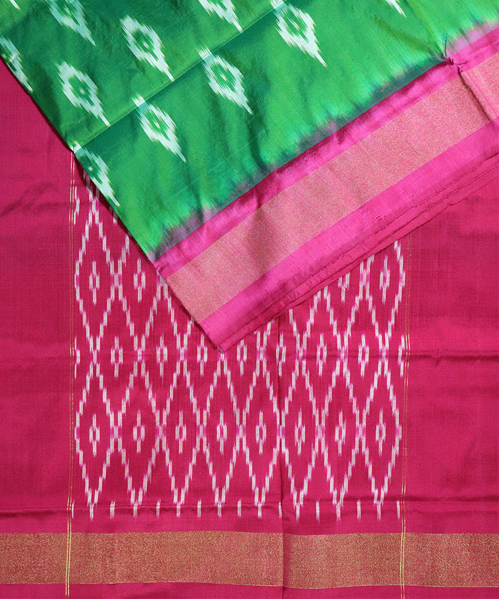 Green color Pochampally Silk Saree