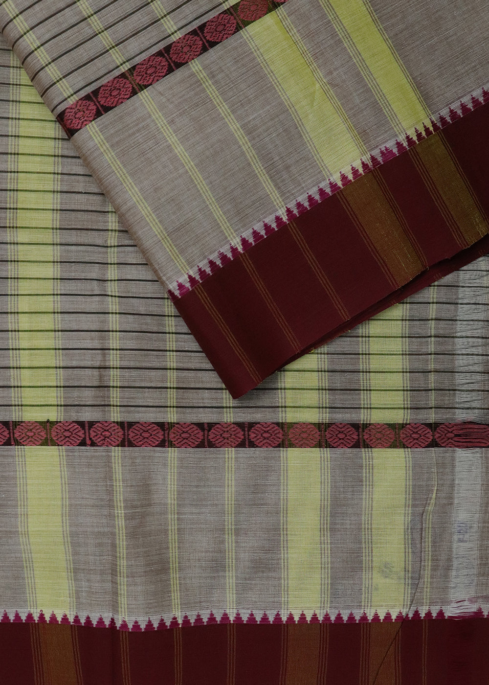 Multi-color shade narayanpet 9 yards cotton saree